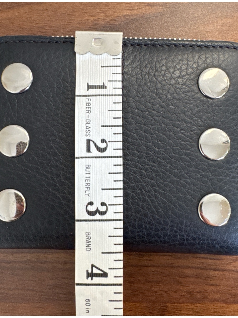 Hammitt Black Leather Wallet Silver Hardware - Picture 9 of 9